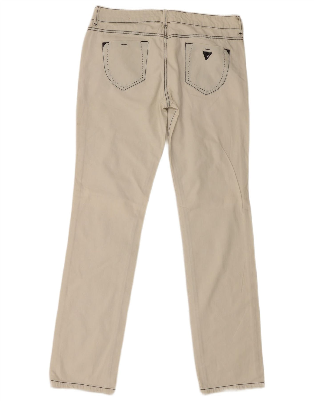 Guess Vaqueros Slim Mujer W33 L34 Algodón Blanco Roto