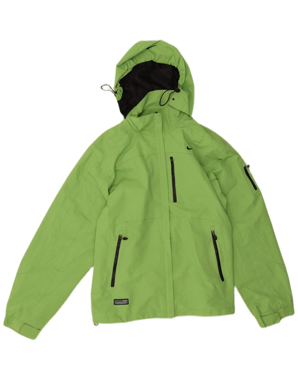 Nike Chaqueta cortavientos con capucha Clima-fit para mujer UK 40 XL Poliéster verde