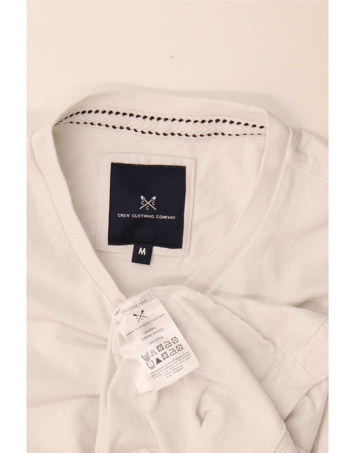 Crew Clothing Camiseta para hombre Top Medium White Cotton