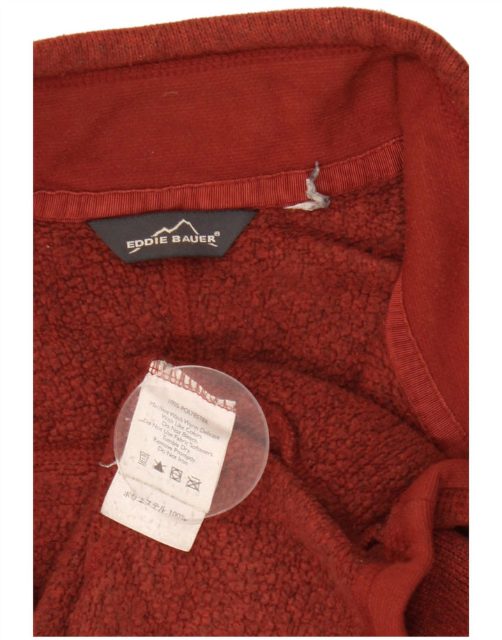 Eddie Bauer Sudadera con Cuello y Cremallera para Hombre Jumper Medium Borgoña Moteado