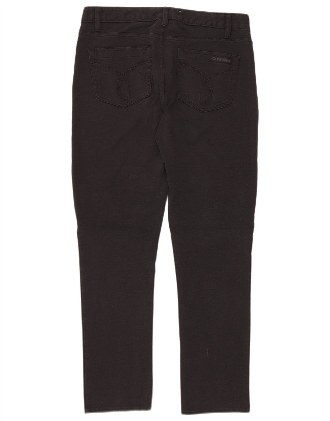 CALVIN KLEIN Pantalones casuales rectos para mujer US 10 Medium W30 L28 Negro