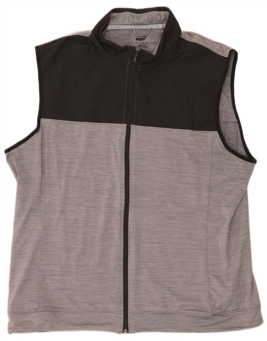 Puma Chaqueta de chándal sin mangas para hombre XL Gris Colorblock Poliéster