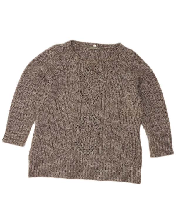 Marks & Spencer Jersey con Cuello Barco para Mujer UK 40 XL Acrílico Gris