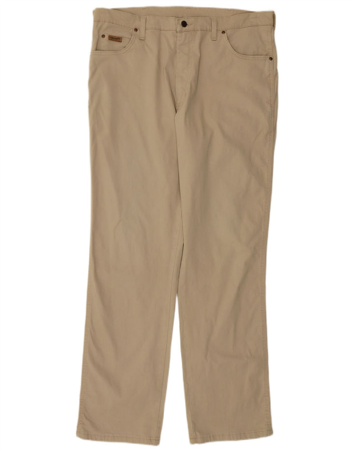 WRANGLER Pantalones informales rectos para hombre W38 L33 Beige