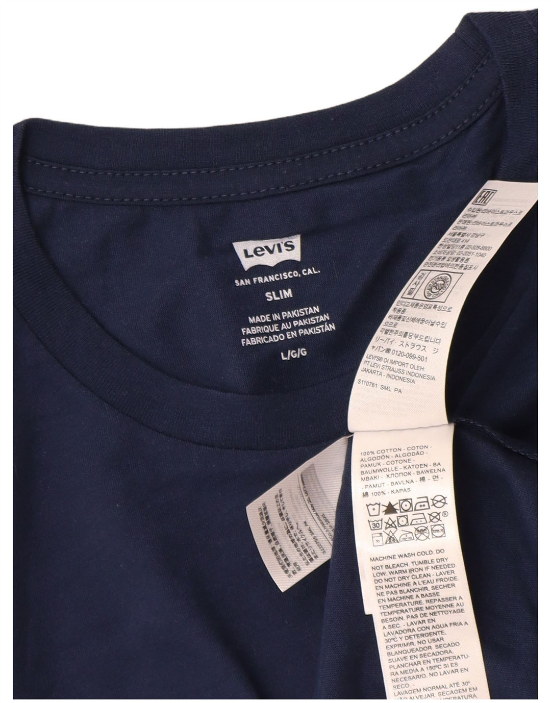 Levi's - Camiseta ajustada para hombre, talla grande, algodón azul marino