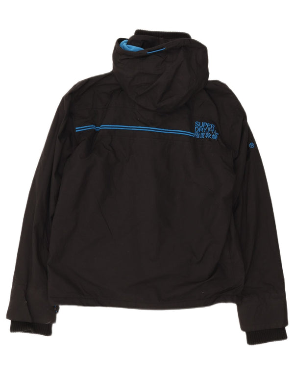 Superdry Chaqueta Cortavientos con Capucha Windcheater para Hombre UK 42 XL Nylon Negro