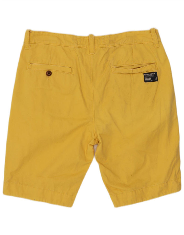 SUPERDRY Pantalones cortos chinos para hombre medianos W32 Algodón amarillo