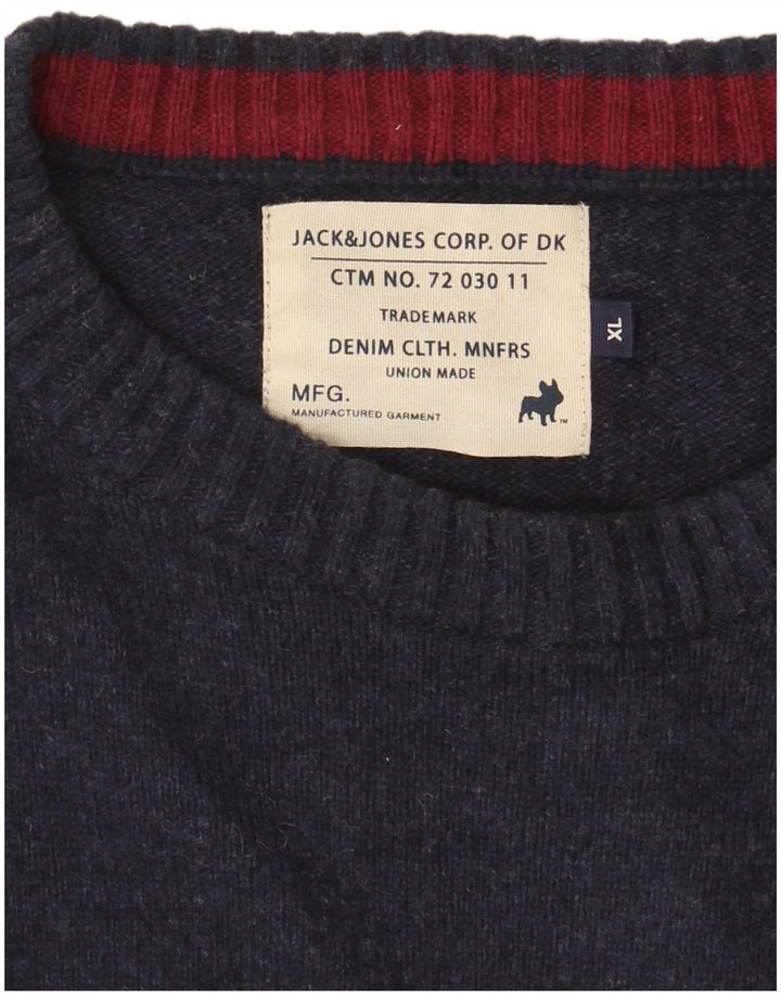 Jack & Jones Hombre Crew Neck Jumper Sweater XL Azul Marino