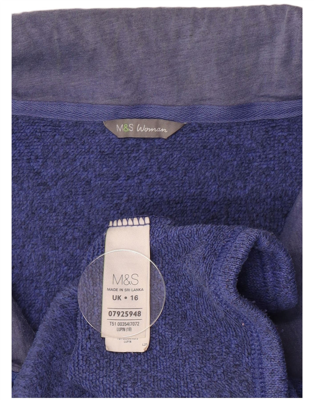 Marks & Spencer - Chaqueta de chándal para mujer, ajuste cómodo, talla 40, color azul