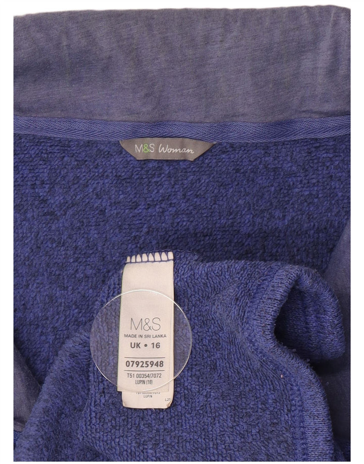Marks & Spencer - Chaqueta de chándal para mujer, ajuste cómodo, talla 40, color azul