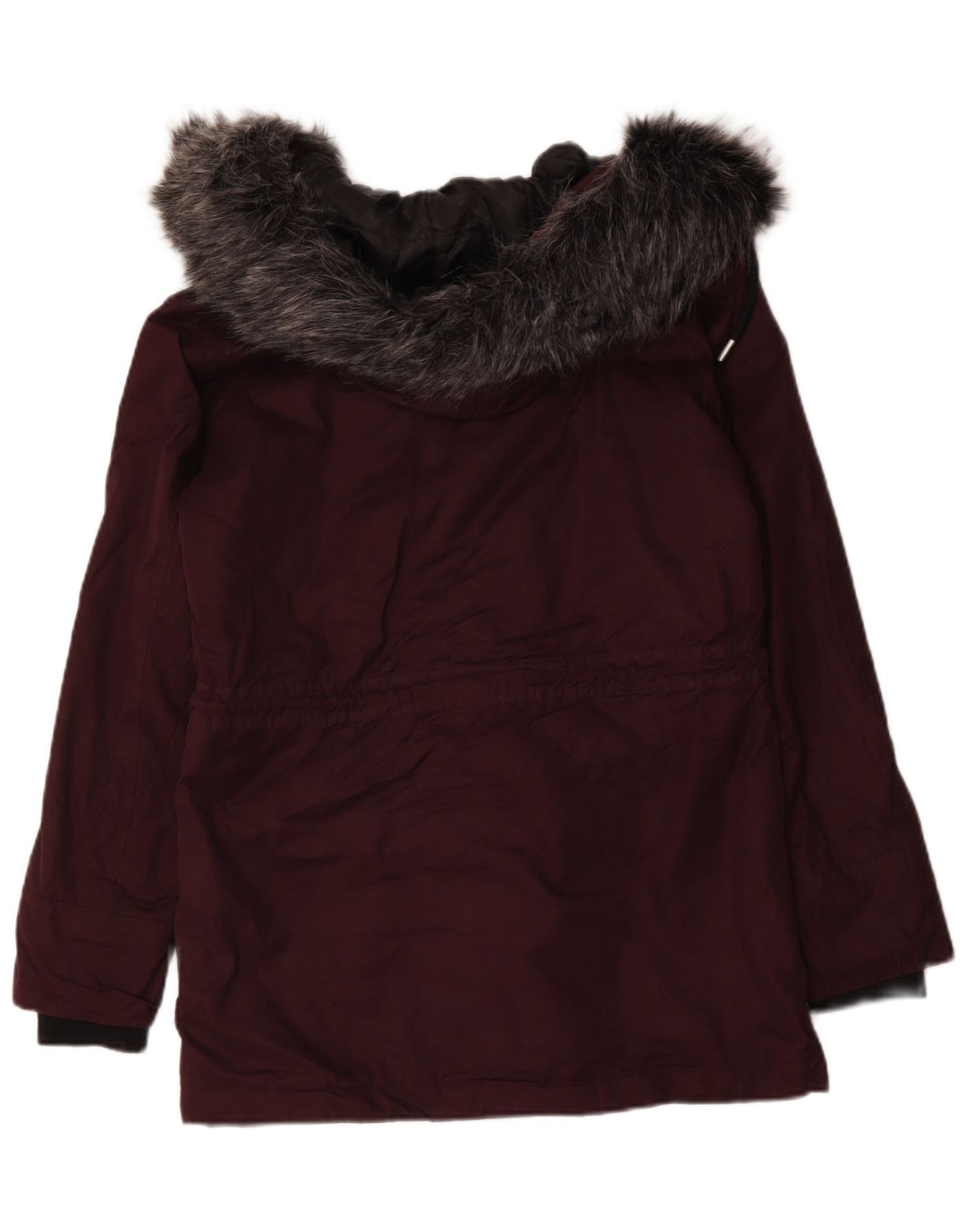 Superdry Parka Extragrande con Capucha para Mujer UK 40 Small Borgoña