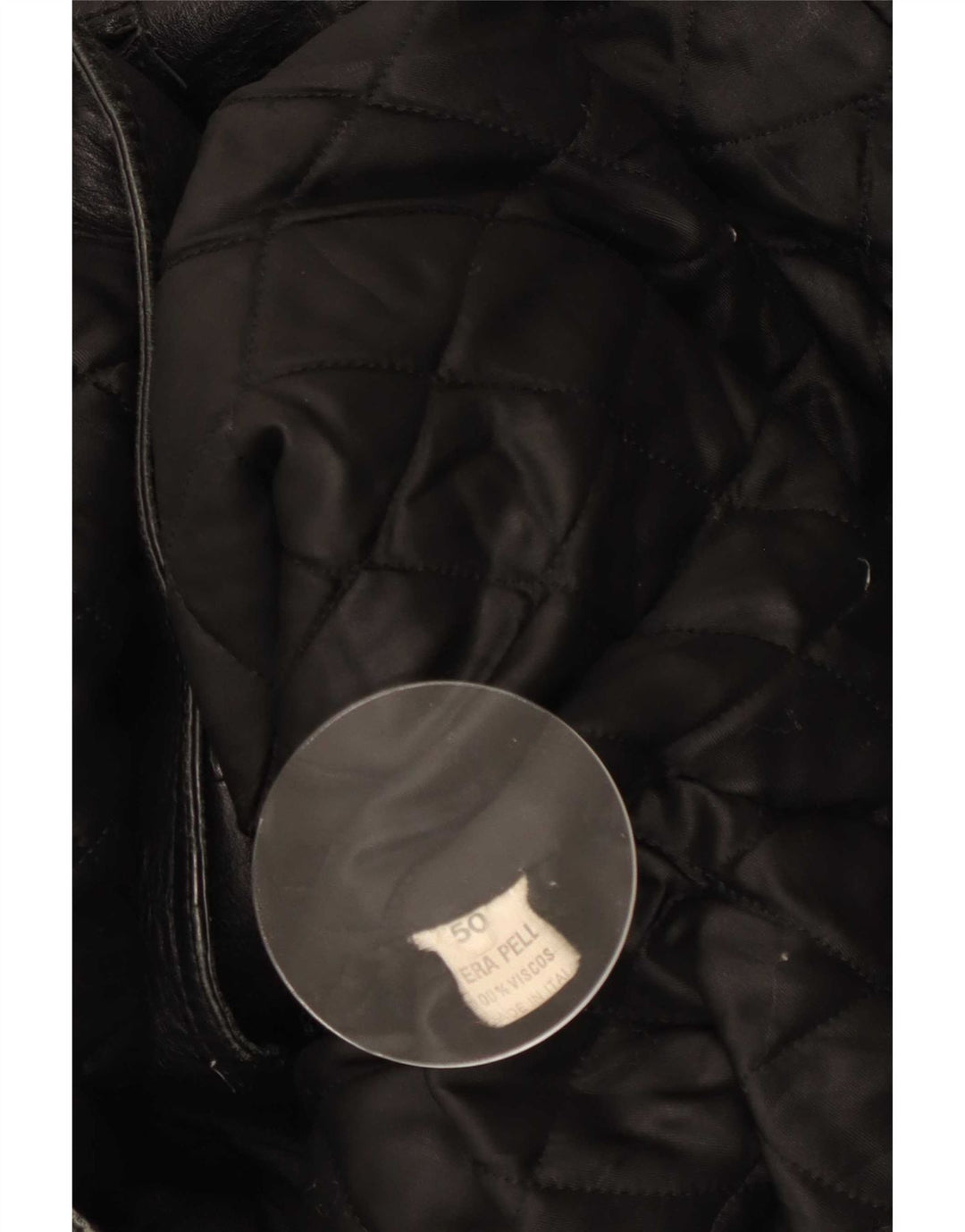 Marco Pierguidi Abrigo de cuero para hombre IT 50 Large Black
