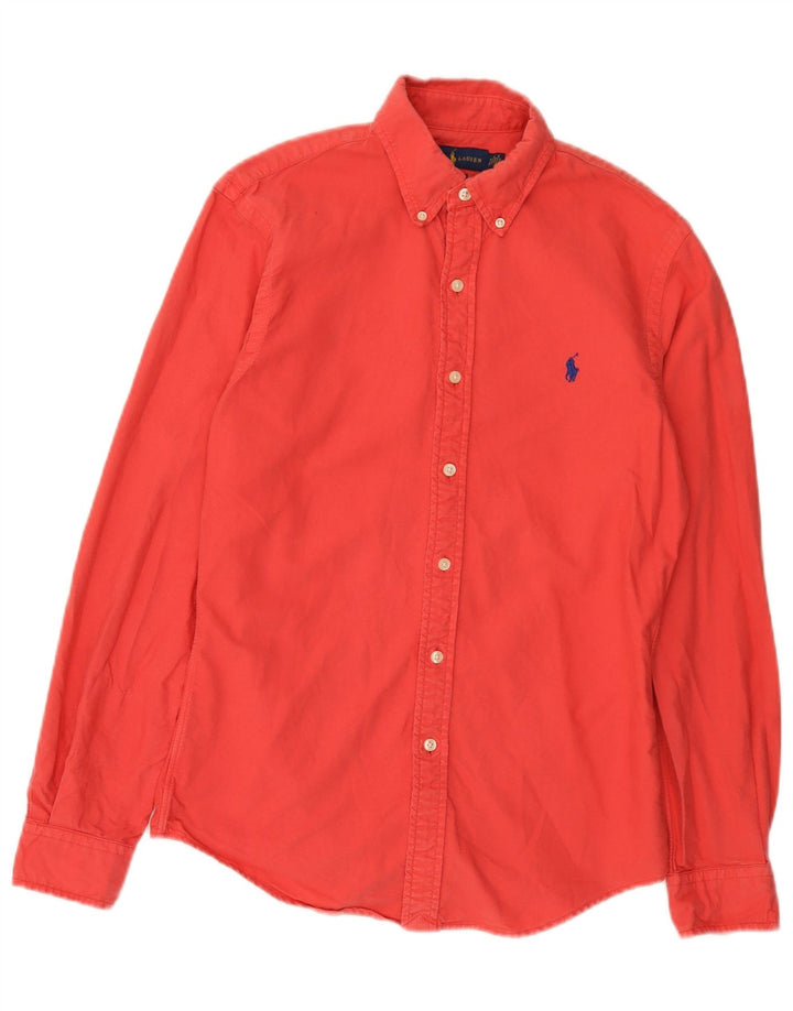 Ralph Lauren - Camisa ajustada para hombre (algodón rojo pequeño)