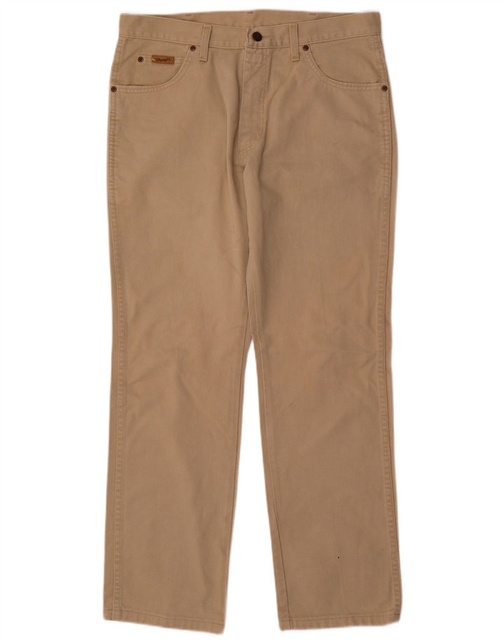 WRANGLER Vaqueros rectos Texas para hombre W34 L30 Algodón beige