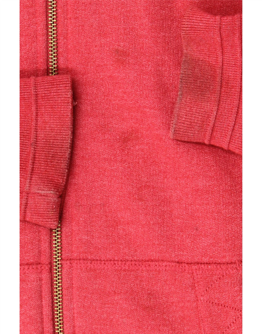 Weird Fish Suéter con capucha y cremallera para hombre Algodón rojo mediano