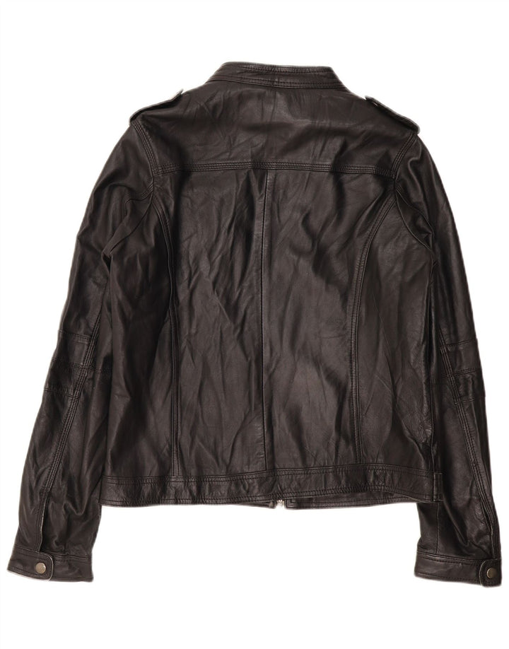 PIMKIE Chaqueta de cuero básica para mujer UK 46 Large Black Leather