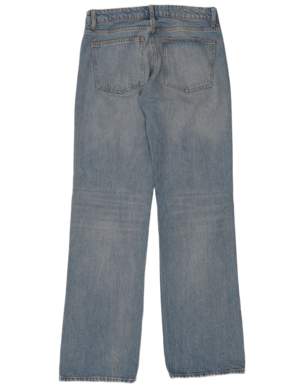 Zara Vaqueros Rectos Mujer EU 36 XS W26 L34 Azul Algodón