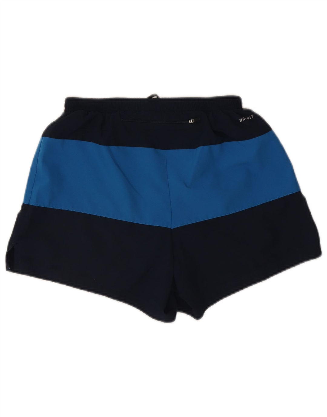 Pantalones cortos deportivos Nike Dri Fit para hombre Poliéster color block azul marino mediano