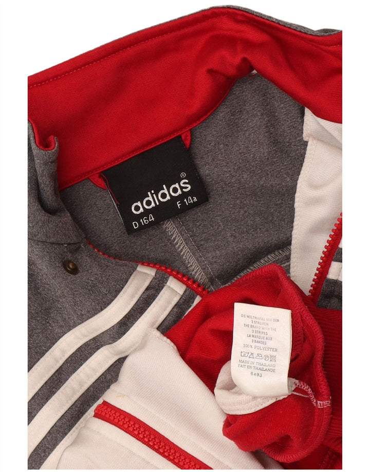 Adidas Chaqueta de chándal para niño 13-14 años Gris Colorblock Poliéster