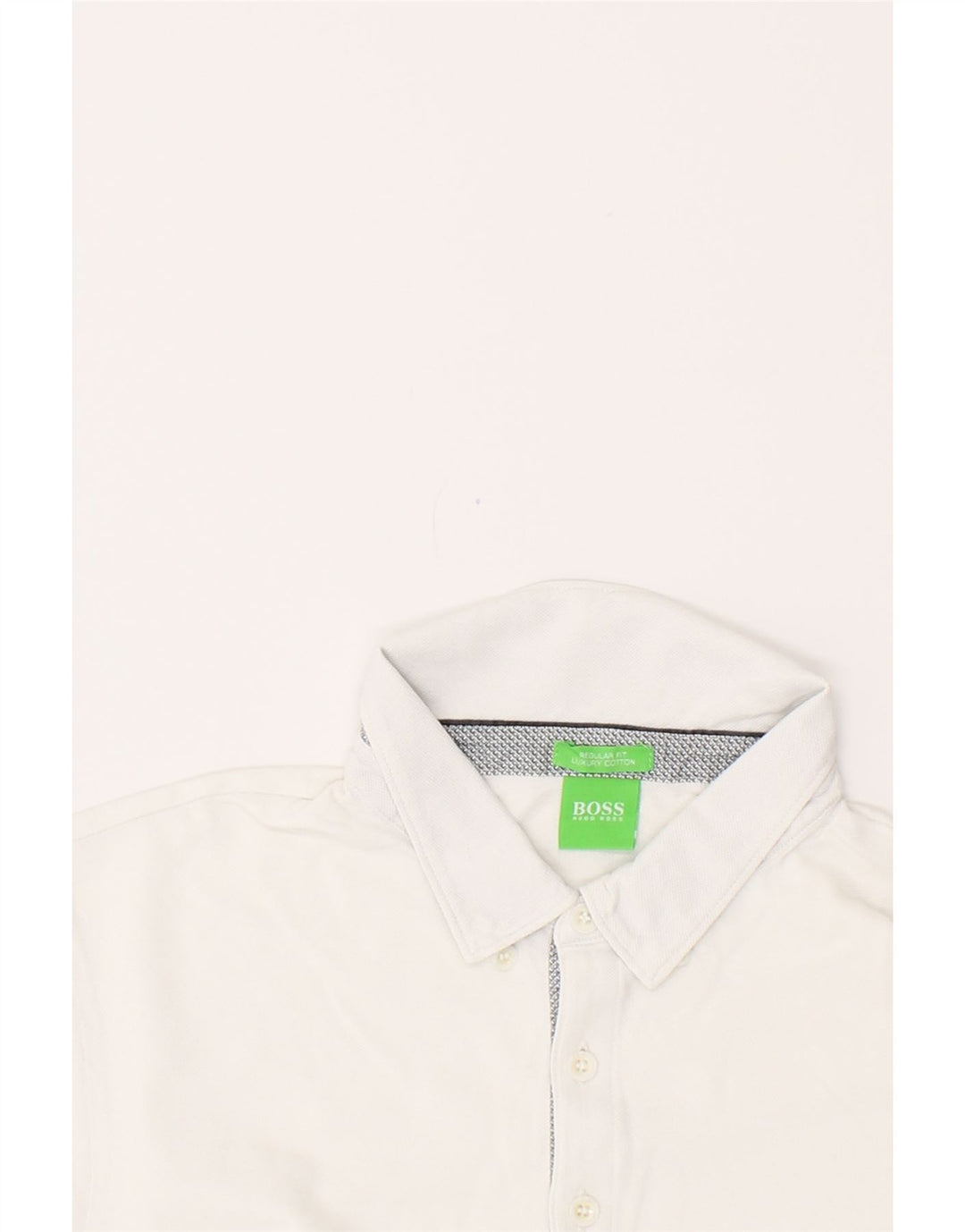 Polo HUGO BOSS de corte regular para hombre, talla grande, blanco