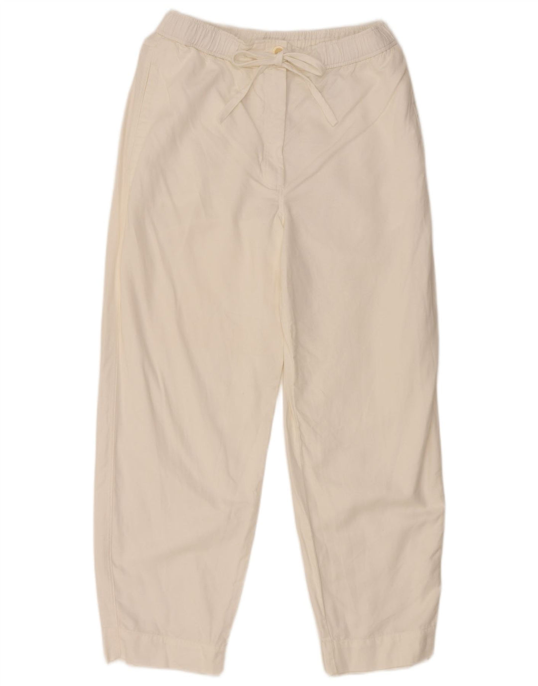 Pantalón Chino Recto Cos Mujer Algodón Blanco Medio