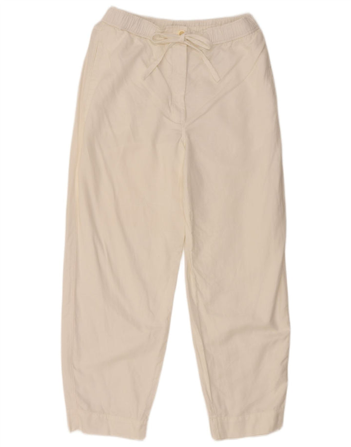 Pantalón Chino Recto Cos Mujer Algodón Blanco Medio