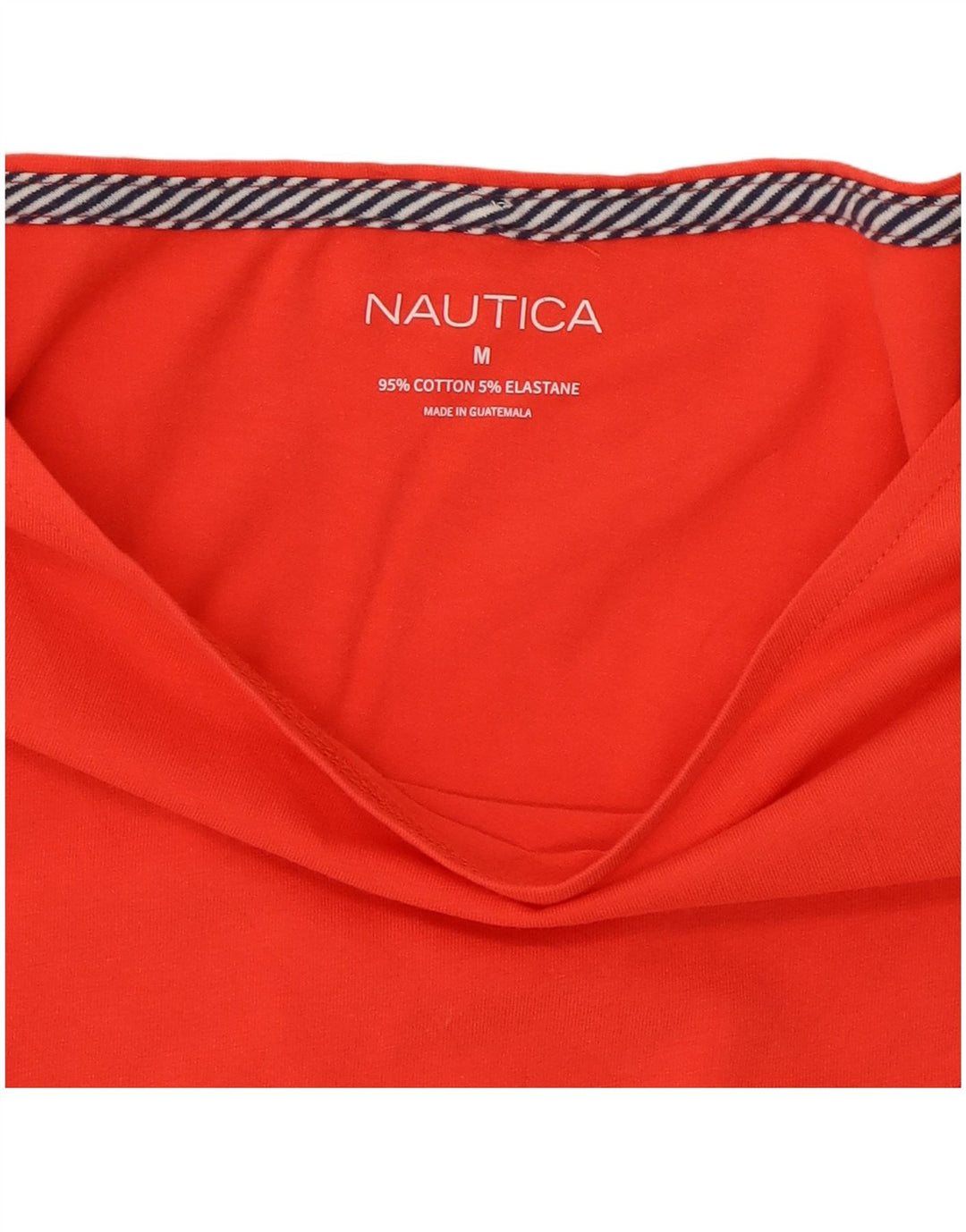 NAUTICA Blusa para Mujer Top UK 12 Medio Rojo Algodón