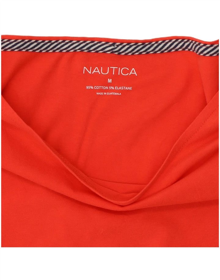 NAUTICA Blusa para Mujer Top UK 12 Medio Rojo Algodón