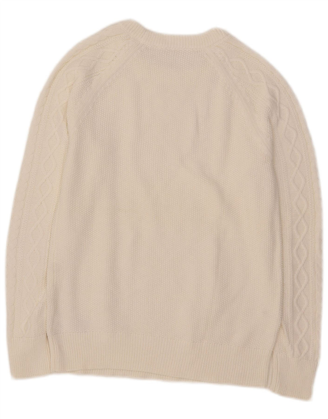 Gap - Jersey de cuello redondo para mujer, talla 40, algodón blanco mediano