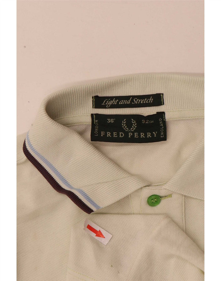 Fred Perry Polo De Hombre De Algodón A Rayas Verde Pequeño