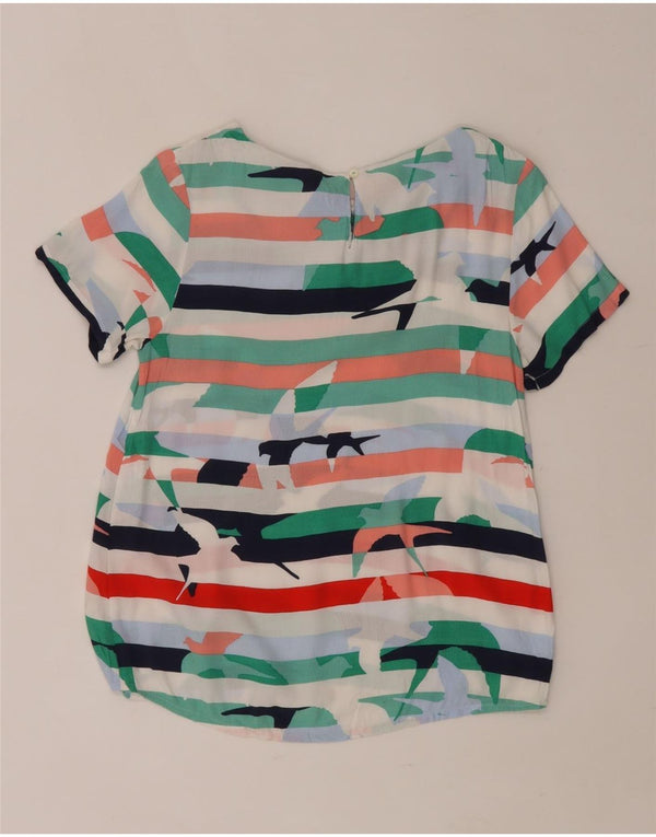 WHITE STUFF Blusa gráfica para mujer Top UK 40 Mediano Rayas multicolores