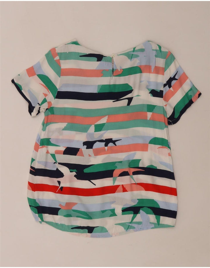 WHITE STUFF Blusa gráfica para mujer Top UK 40 Mediano Rayas multicolores