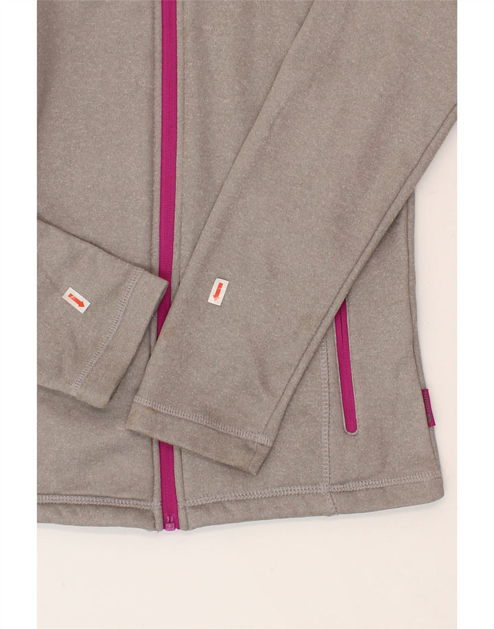 TRESPASS Girls Zip Hoodie Sweater 9-10 Years Grey Polyester Vintage Trespass and Second-Hand Trespass from Messina Hembry 