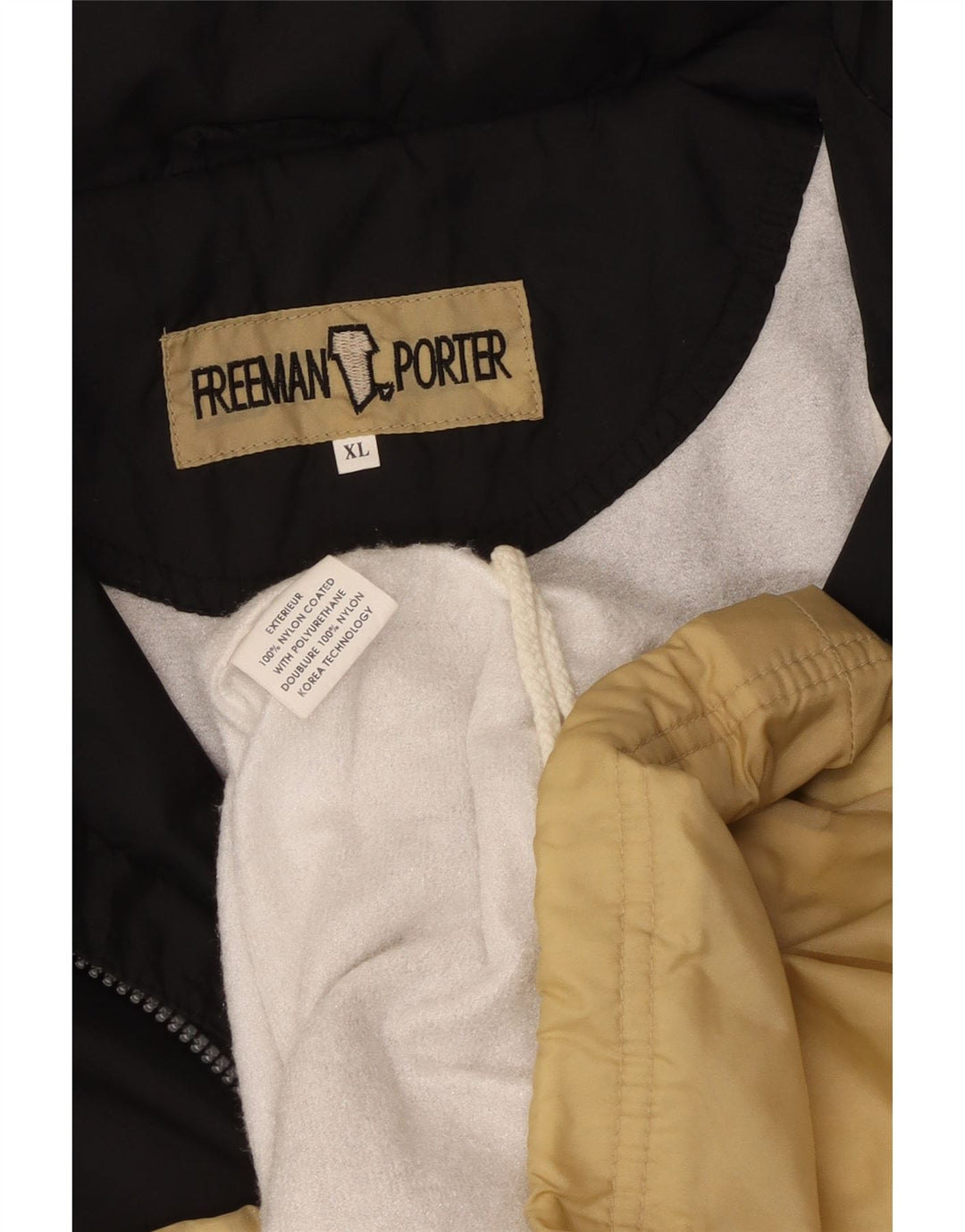 FREEMAN T. PORTER Chaqueta superior de chándal con gráfico para hombre XL Bloque de color beige