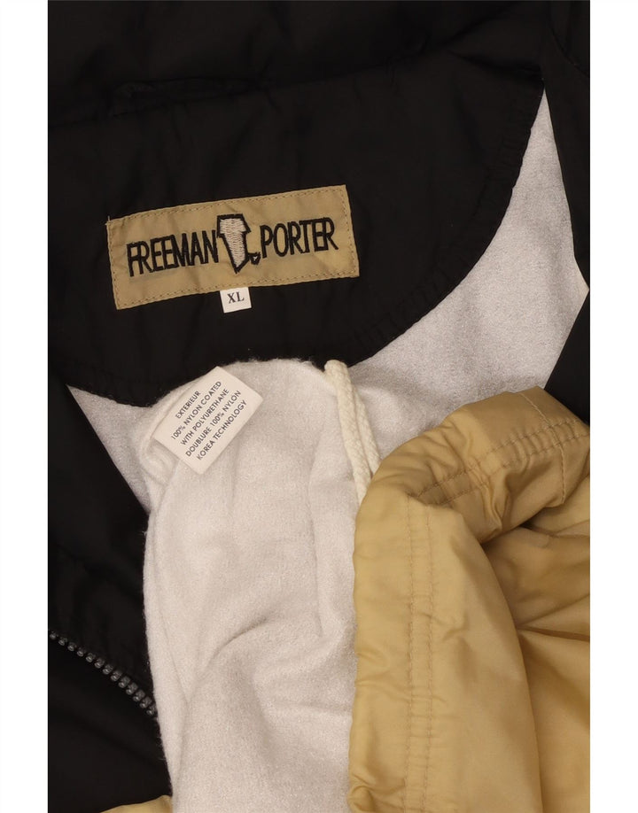 FREEMAN T. PORTER Chaqueta superior de chándal con gráfico para hombre XL Bloque de color beige