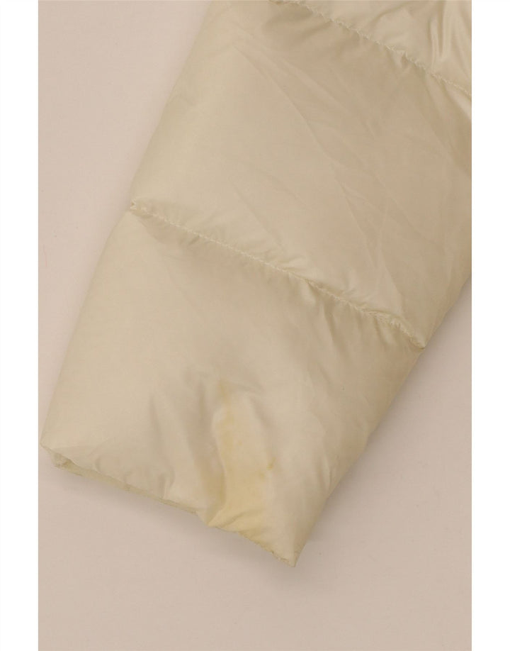 Blauer Abrigo acolchado con capucha para mujer UK 46 Large Poliamida blanca