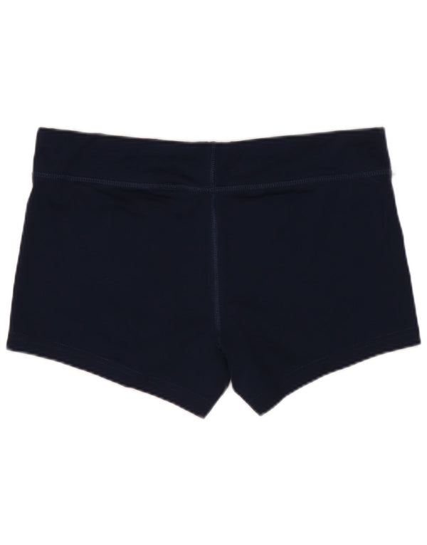 NIKE Pantalones cortos deportivos Dri Fit para mujer UK 12 Medium Azul marino Poliéster