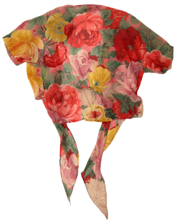 Vintage mujer 2 piezas falda set IT 42 Medio W26 Multicolor Floral