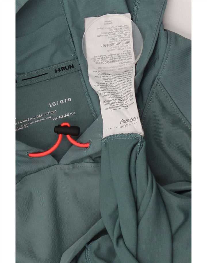 Under Armour Sudadera con capucha para hombre, sudadera con capucha, talla grande, elastano, color turquesa