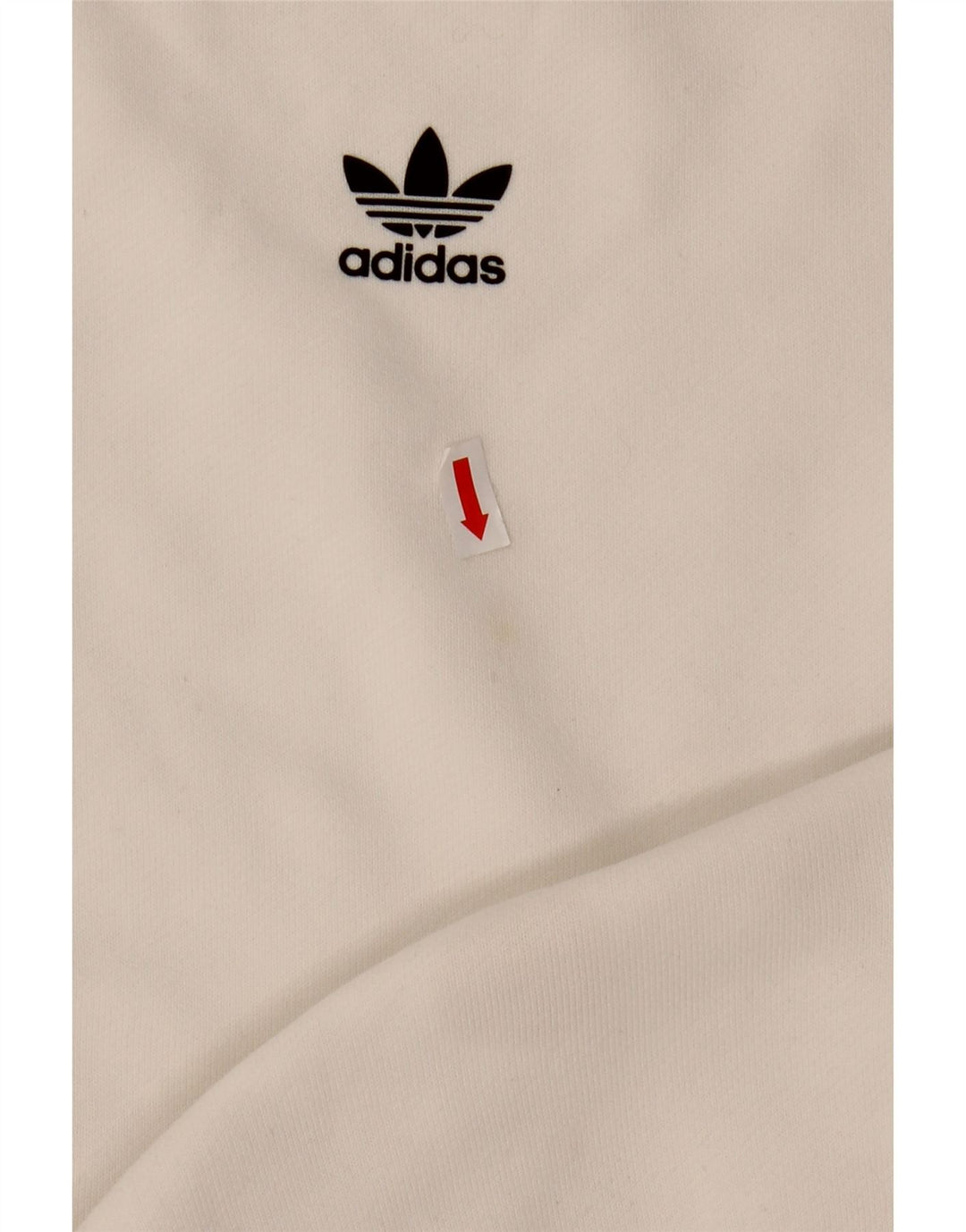 ADIDAS Sudadera con gráfico extragrande para mujer UK 8 Small White Cotton