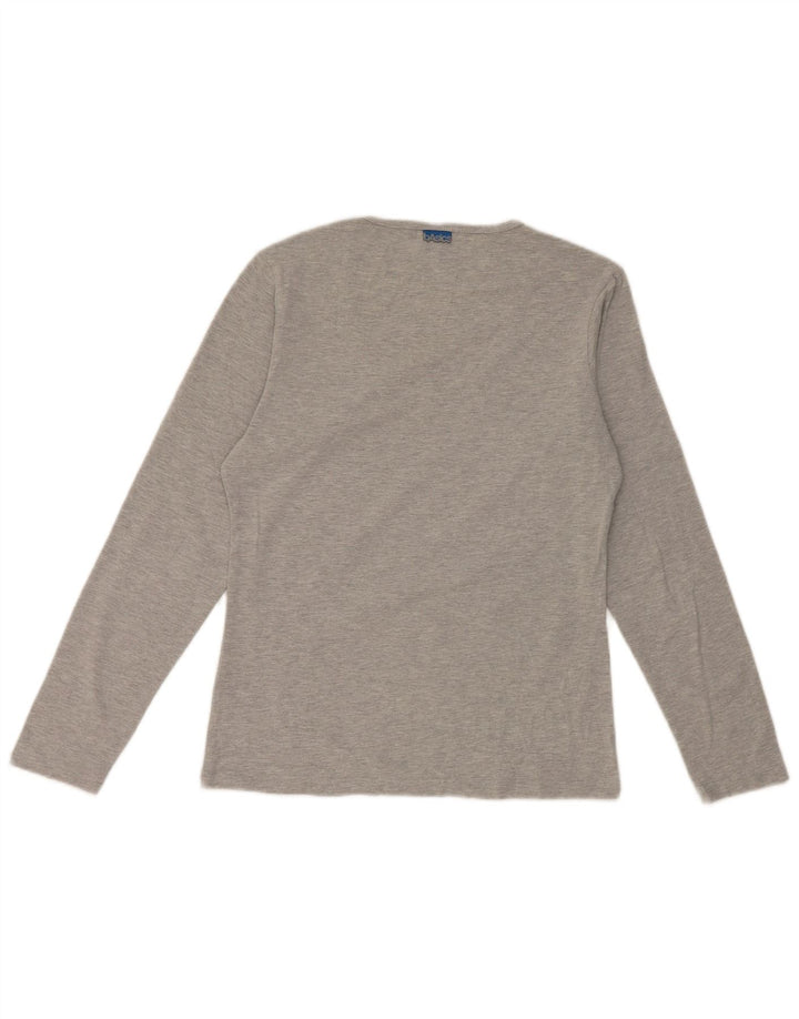 Asics - Camiseta de manga larga para mujer, talla 40, algodón gris medio