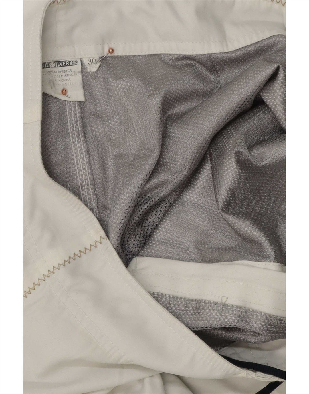 Quiksilver Shorts De Baño Gráficos Para Hombre Poliéster Blanco Mediano