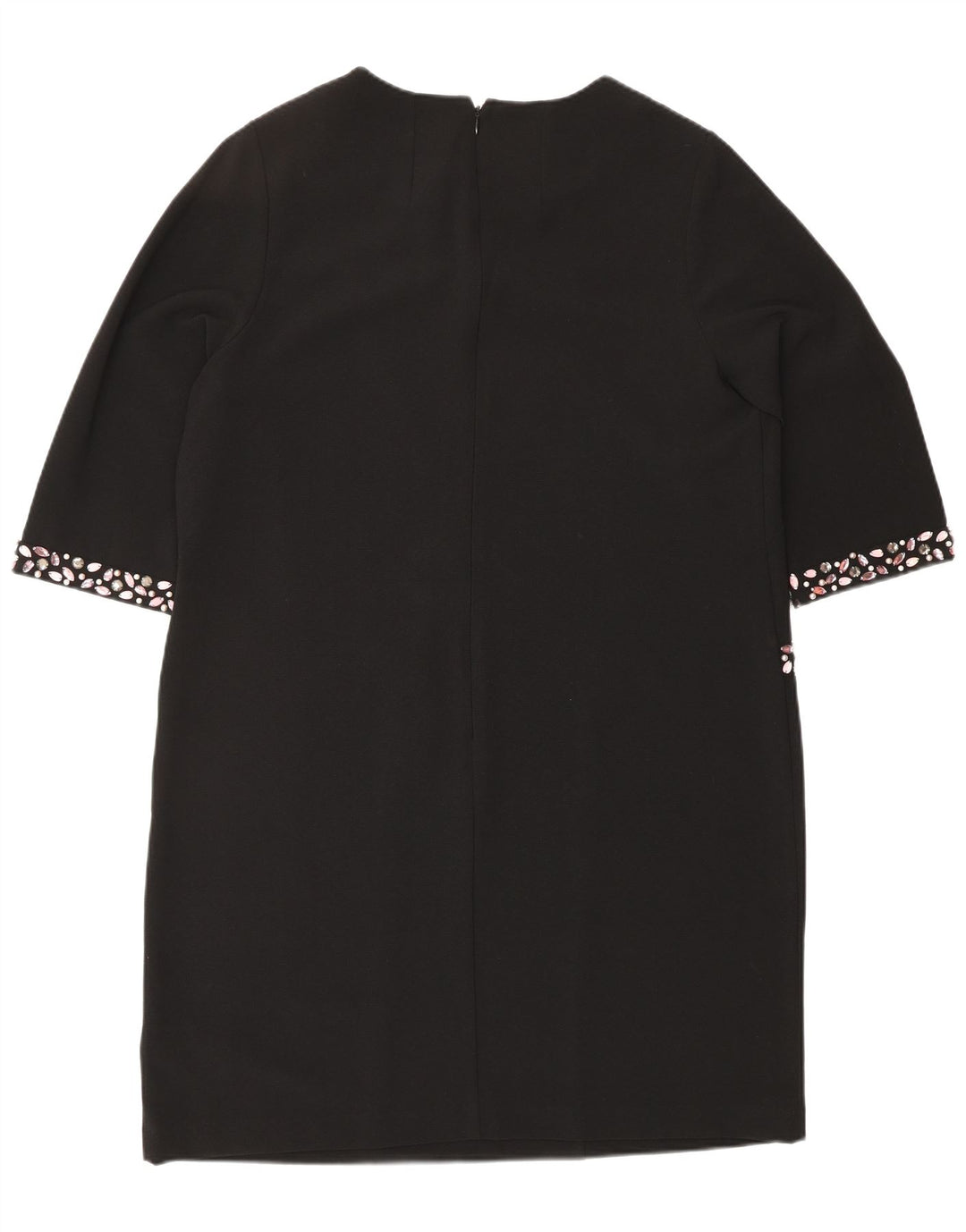 Monsoon Vestido recto de manga 3/4 para mujer UK 46 Grande Poliéster negro