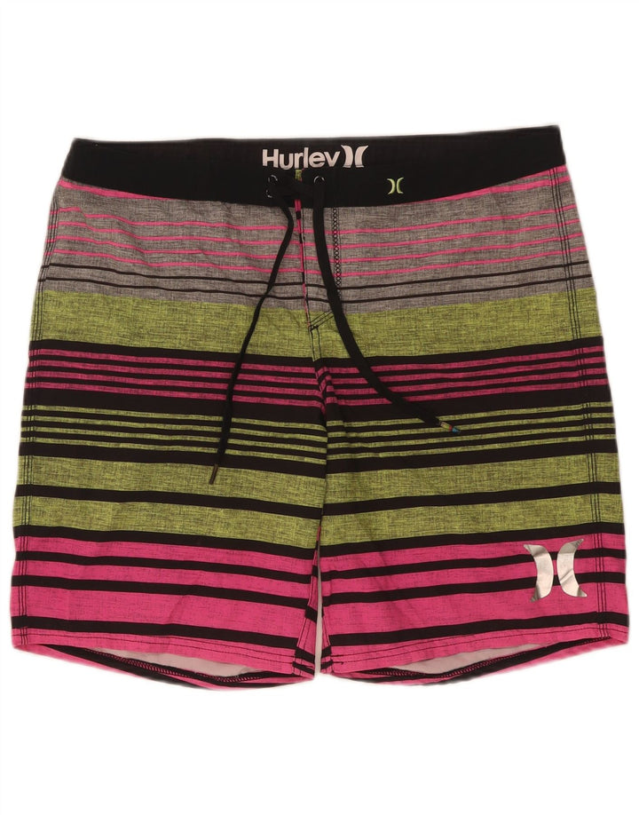 Hurley Hombre Phantom Bañador Corto Mediano Rayas Multicolor