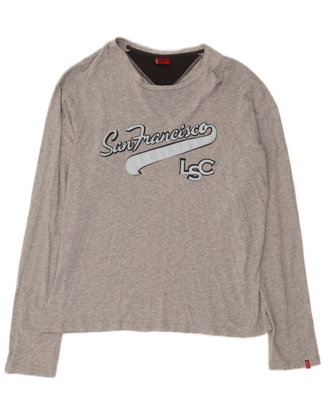 Levi's Hombre Graphic Top Manga Larga XL Algodón Gris