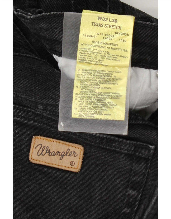 Wrangler Vaqueros Rectos Elásticos Texas Para Mujer W32 L30 Algodón Gris