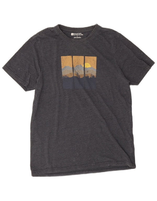 Camiseta con gráfico para hombre de Mountain Warehouse Camiseta mediana de algodón negro