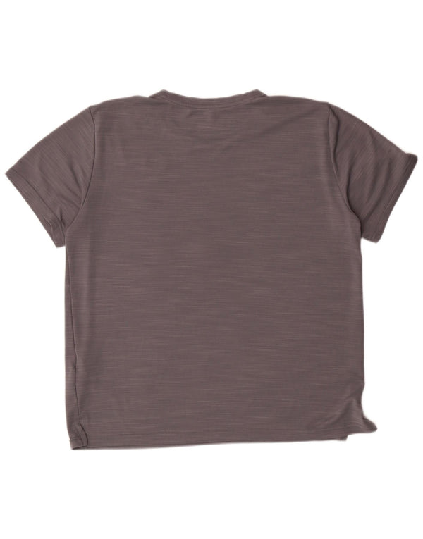 NIKE Camiseta Dri Fit para Mujer UK 46 Grande Gris Moteado Poliéster