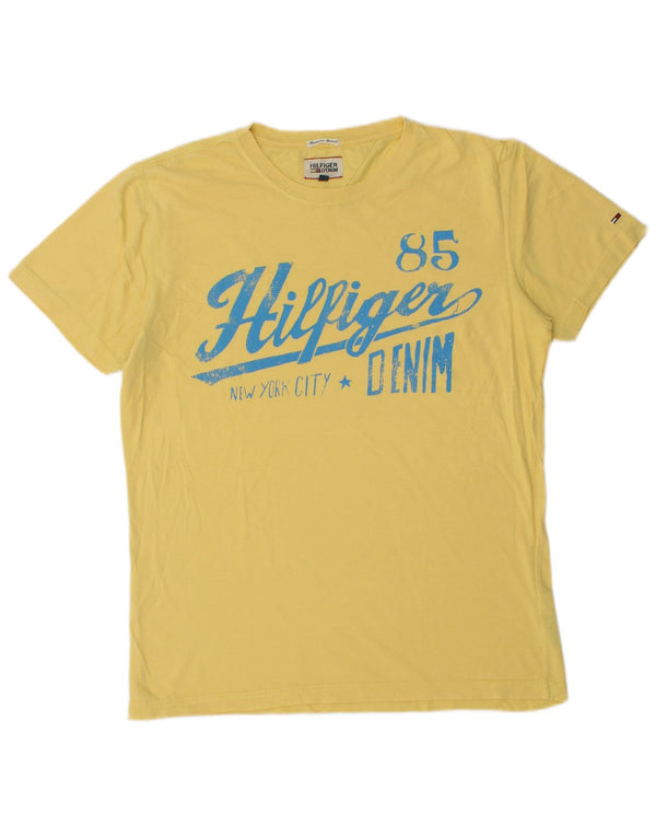 Tommy Hilfiger Camiseta gráfica para hombre Top Algodón amarillo medio