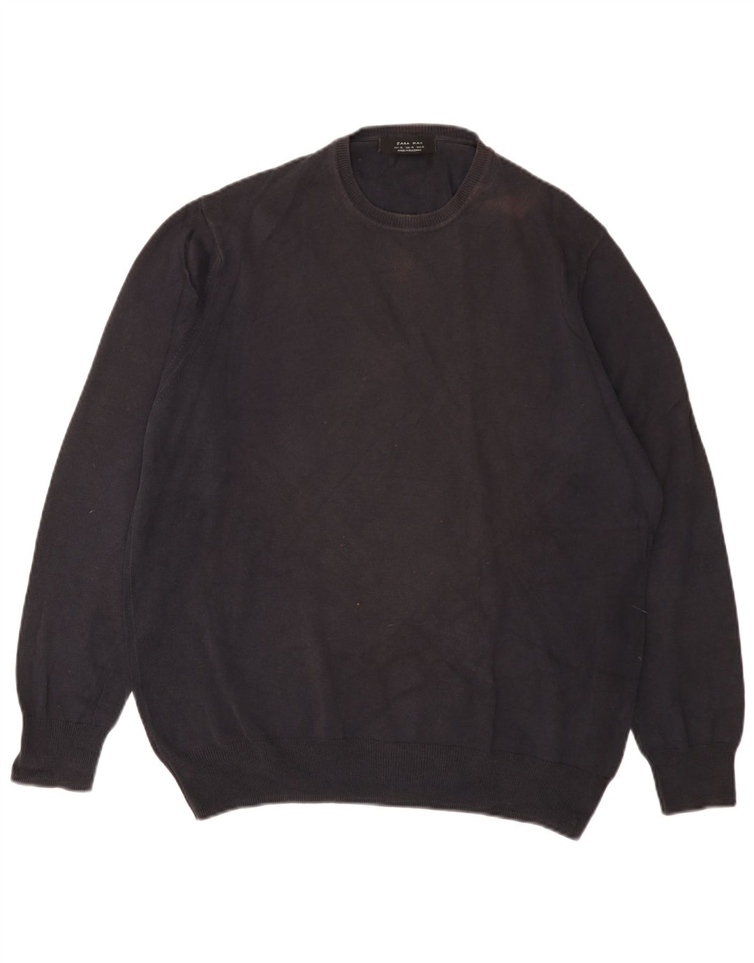 Zara Hombre Jersey Cuello Redondo Jersey XL Negro